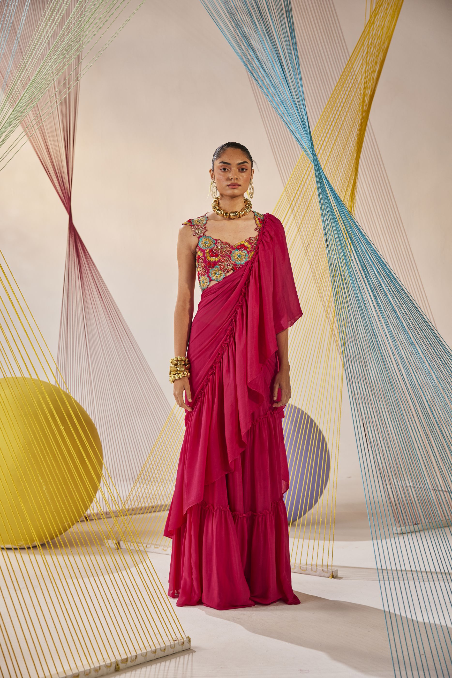 Swara lehenga saree set