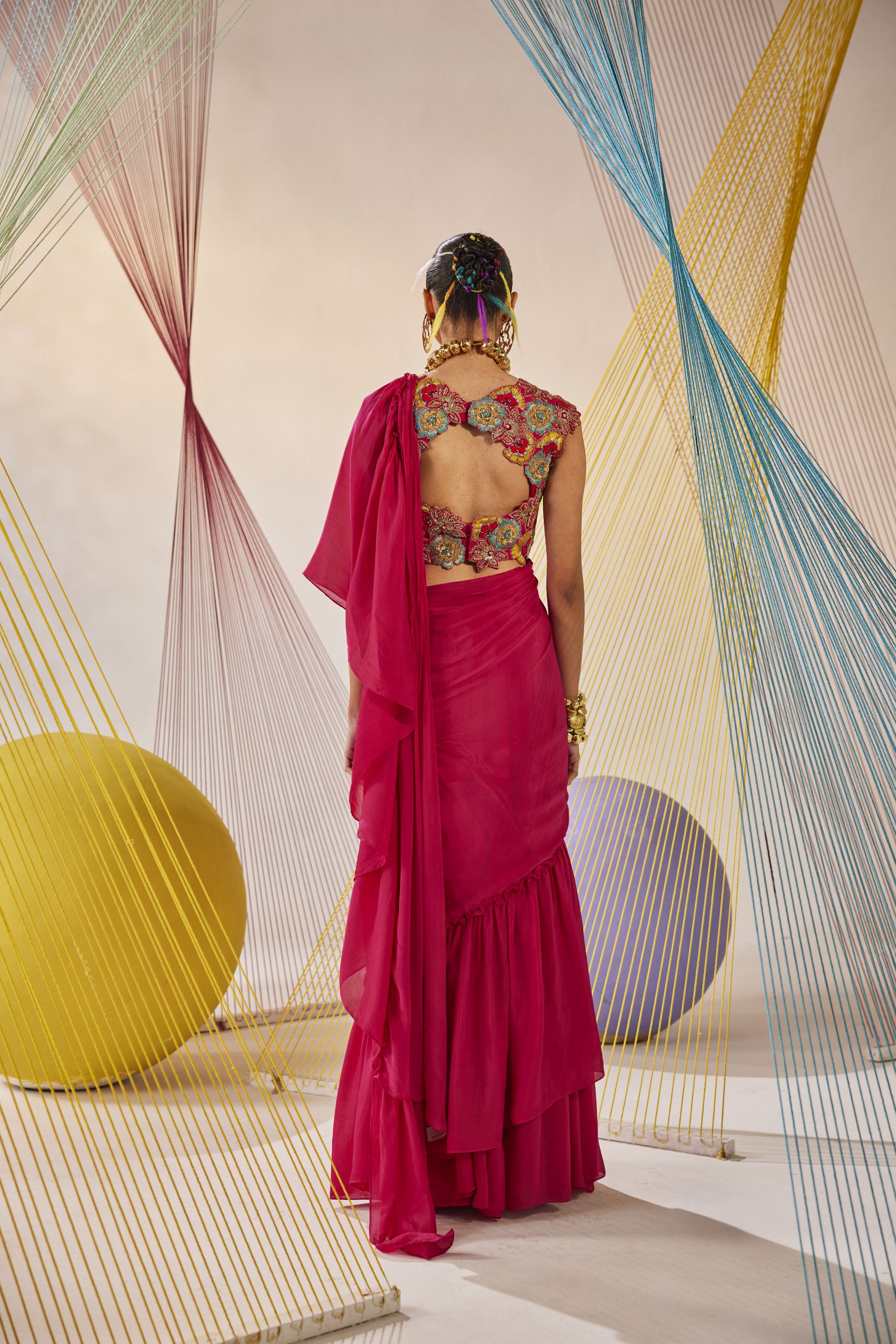 Swara lehenga saree set