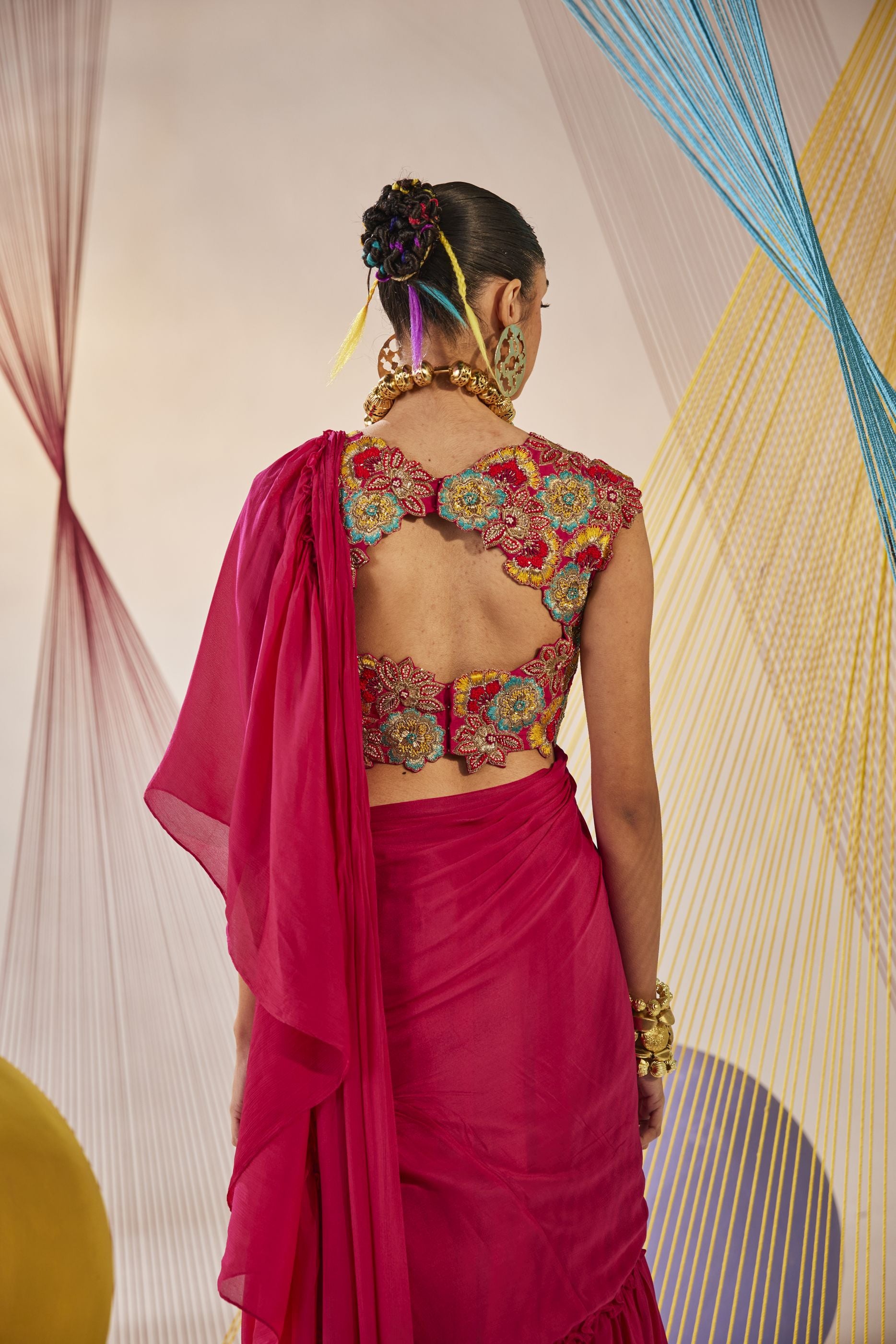 Swara lehenga saree set