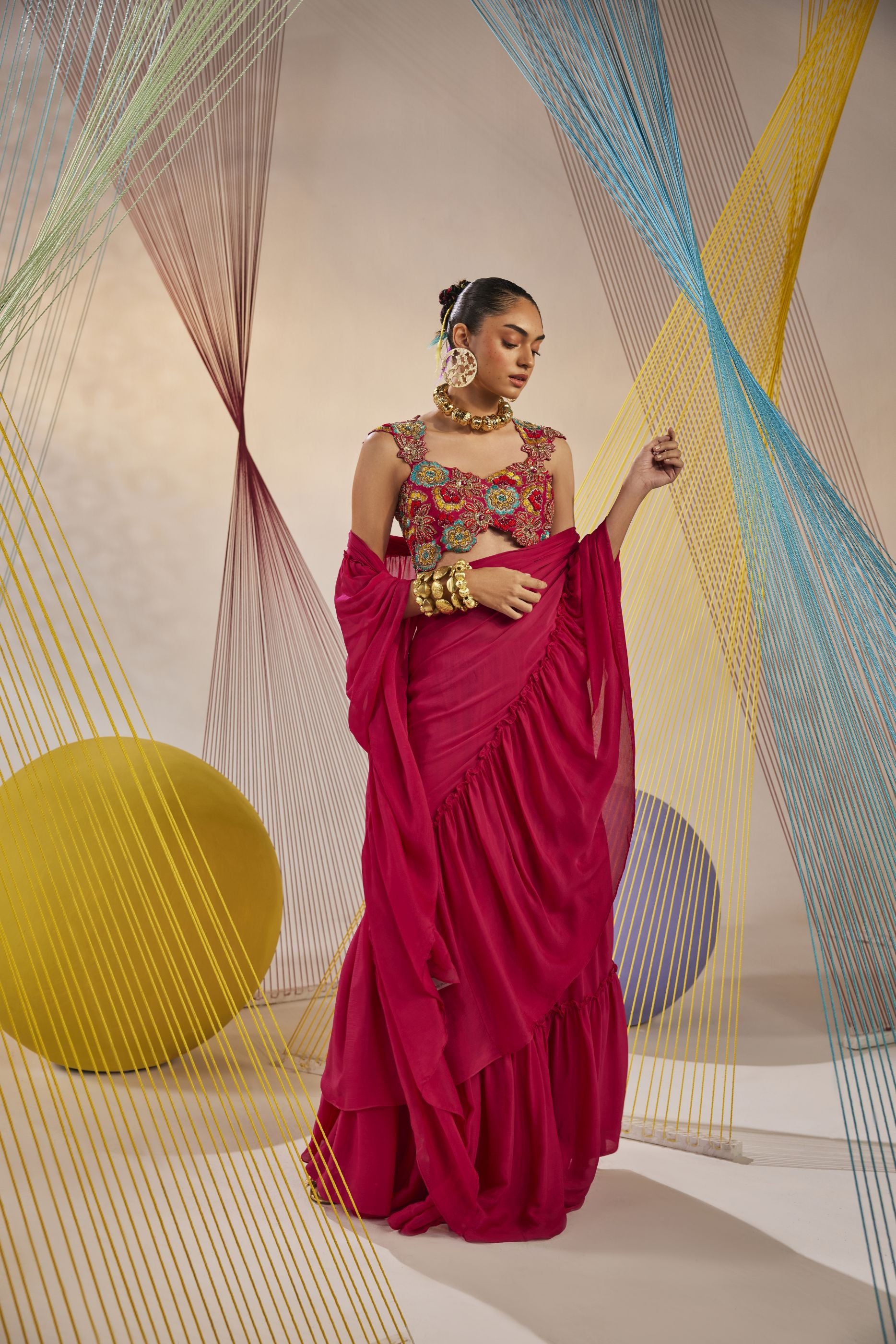 Swara lehenga saree set