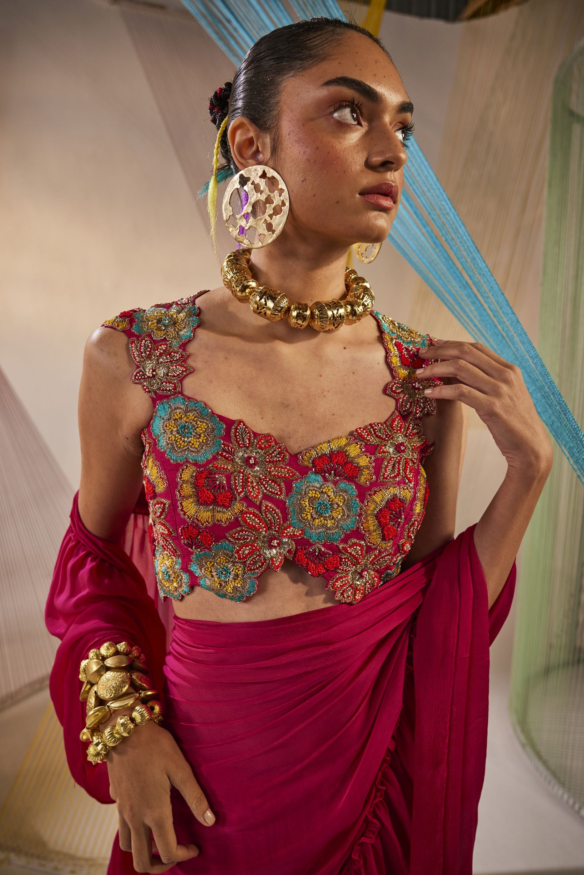 Swara lehenga saree set