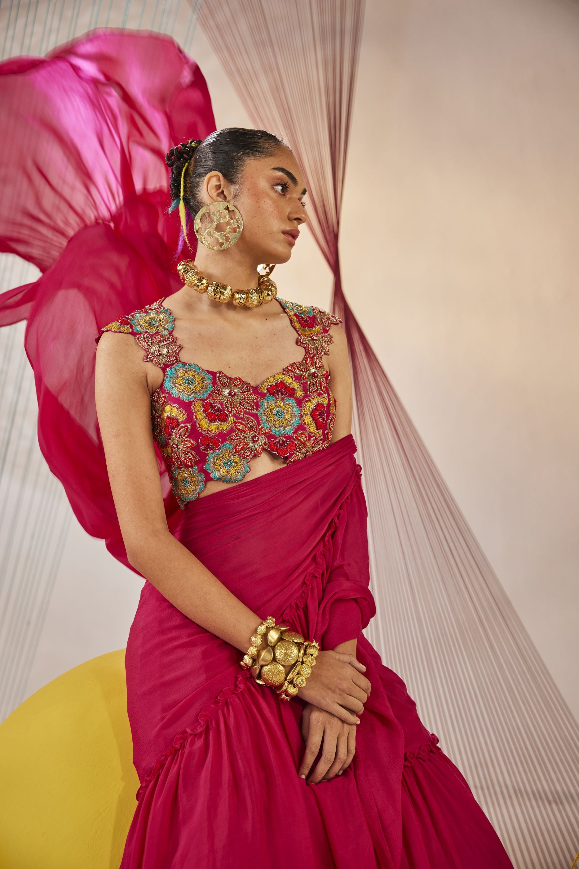 Swara lehenga saree set