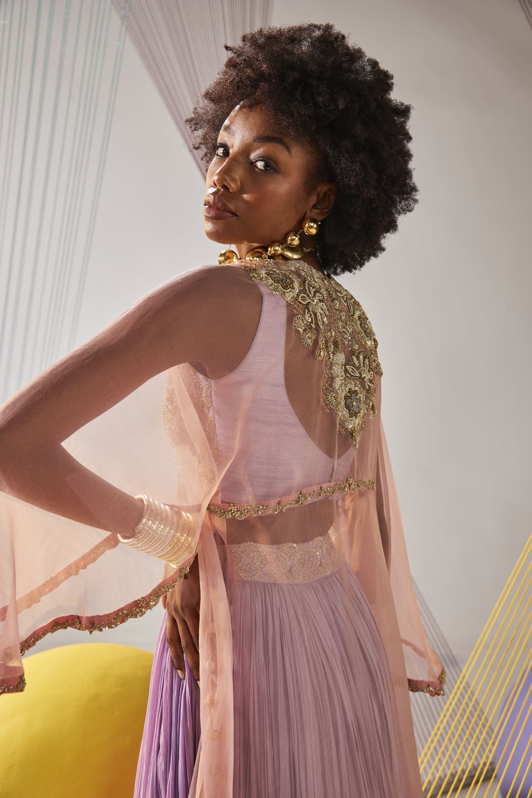 Zia lehenga cape set