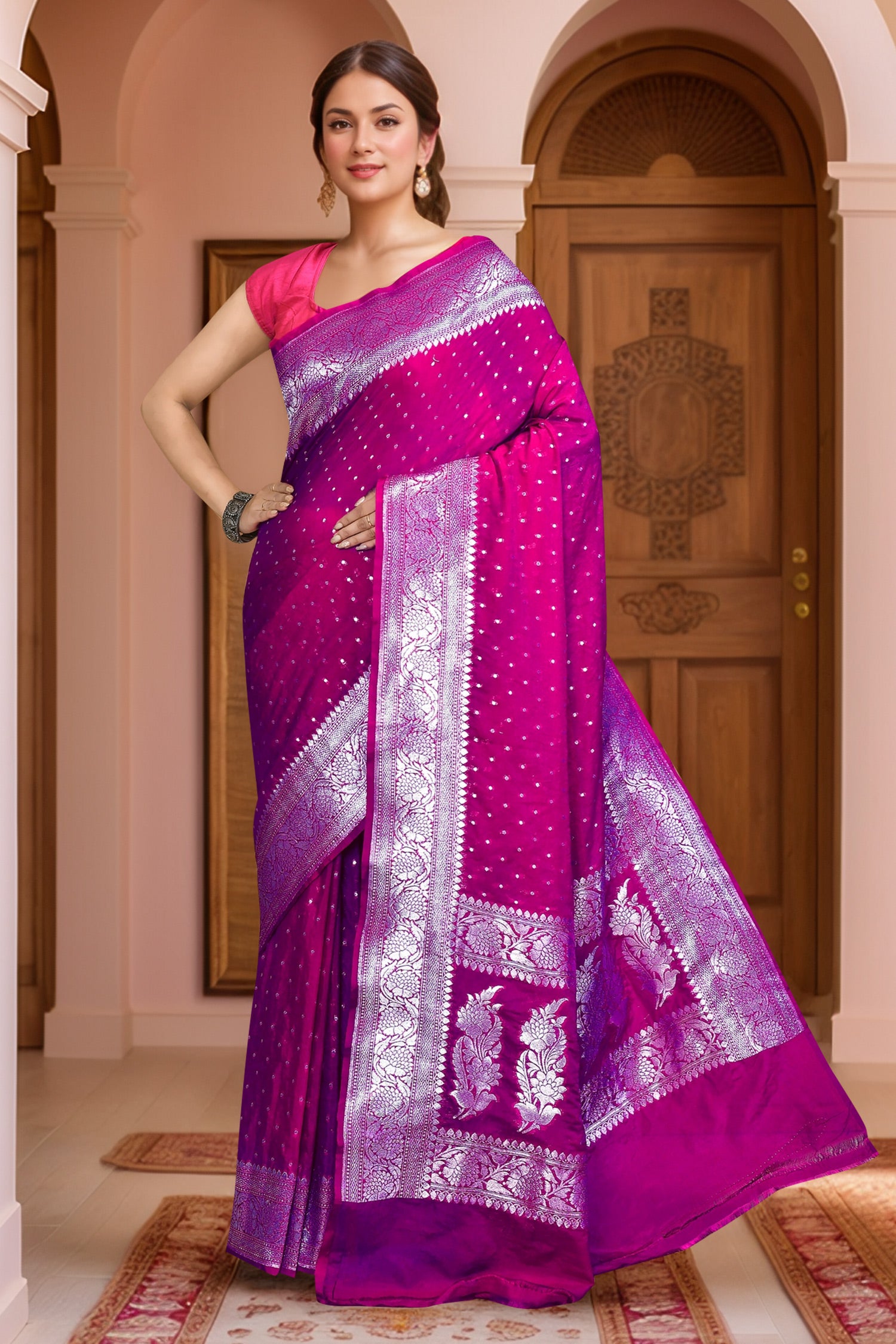 Banarasi Saree with running Blouse piece