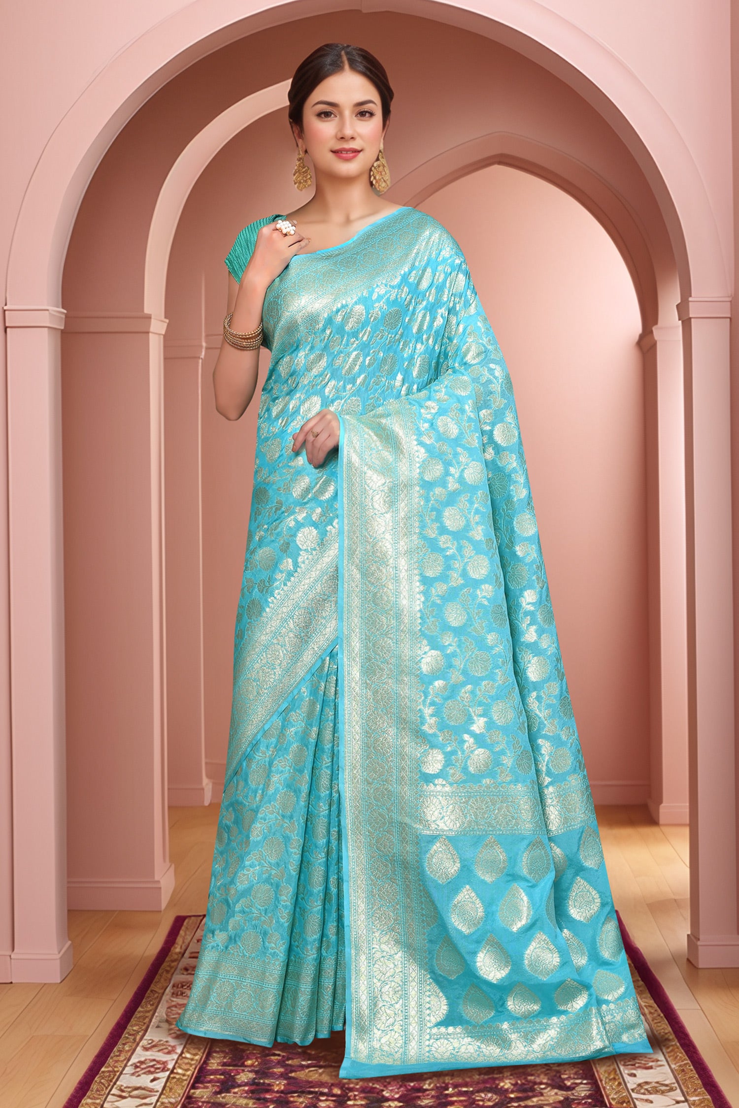 Banarasi Saree with running Blouse piece