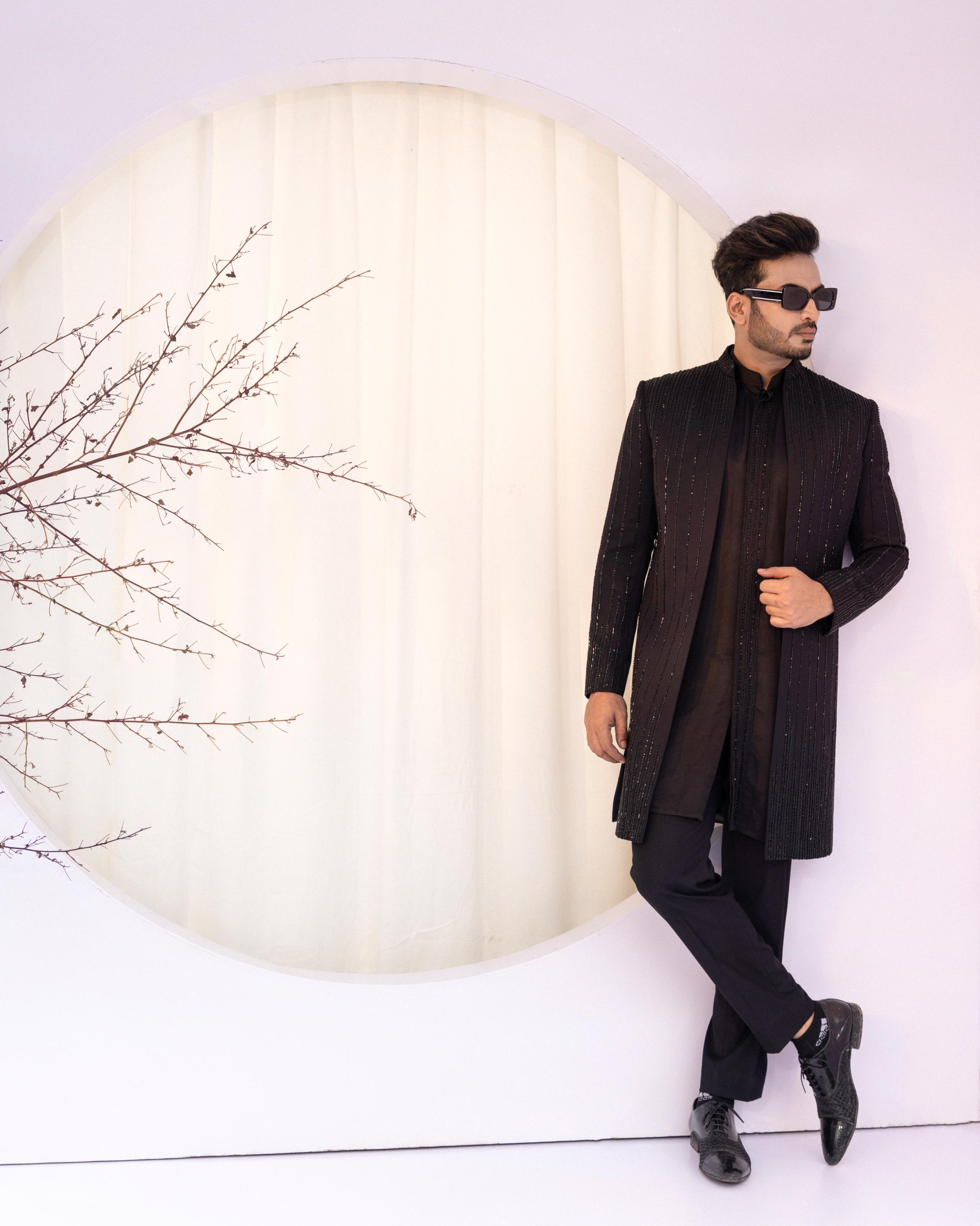 Noor-e-Zarqash Open Jacket Set