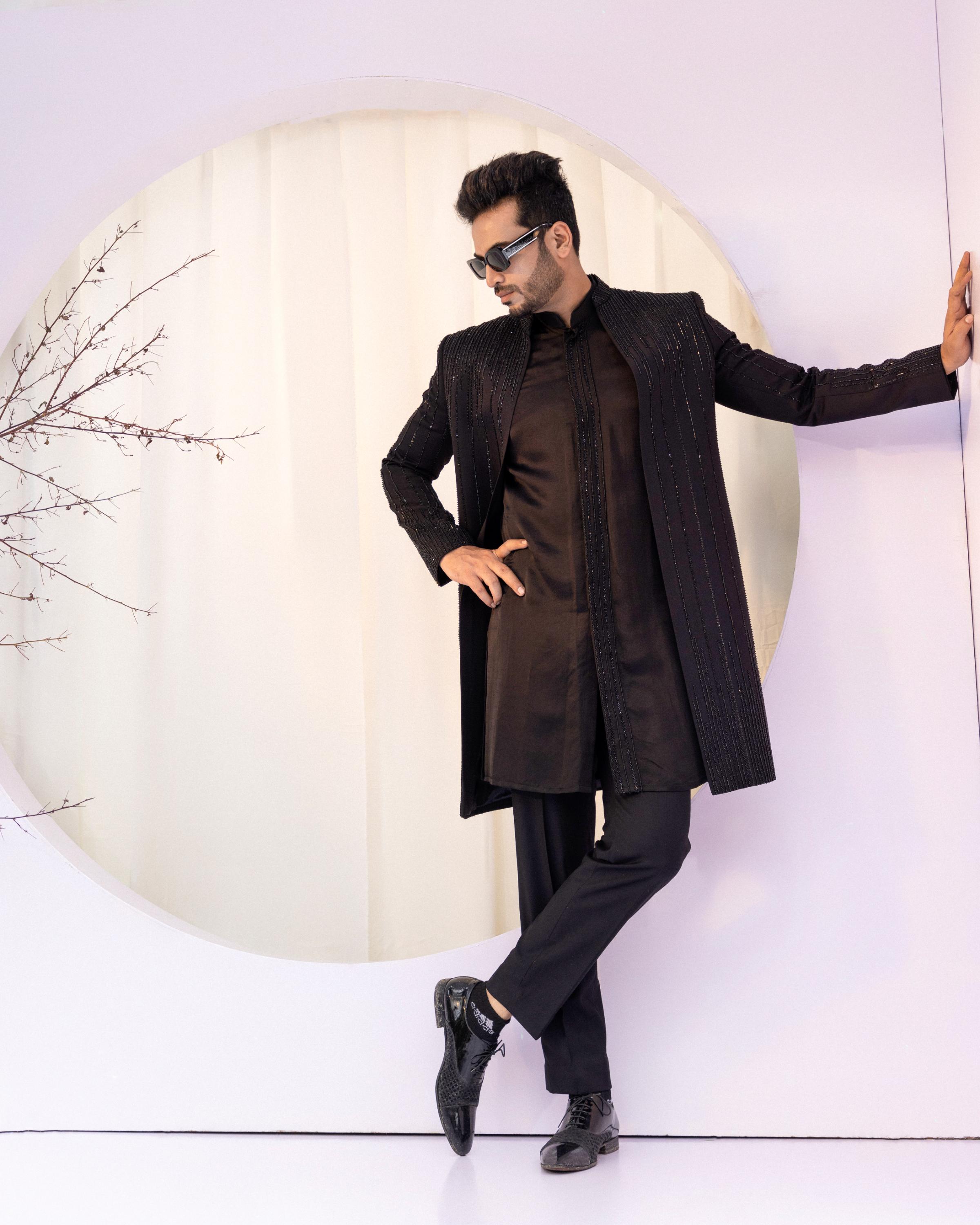 Noor-e-Zarqash Open Jacket Set