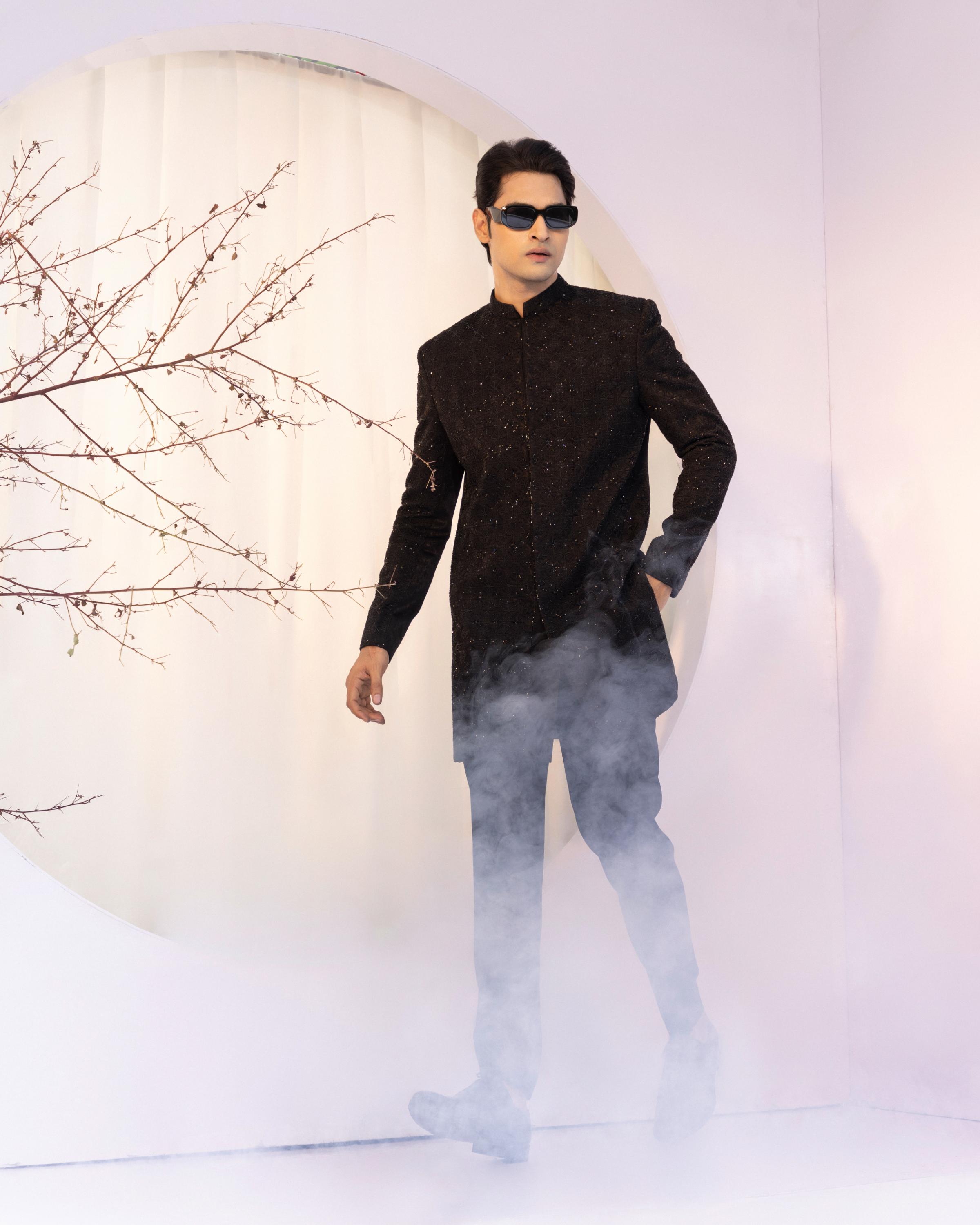 Urban Noir Achkan Set