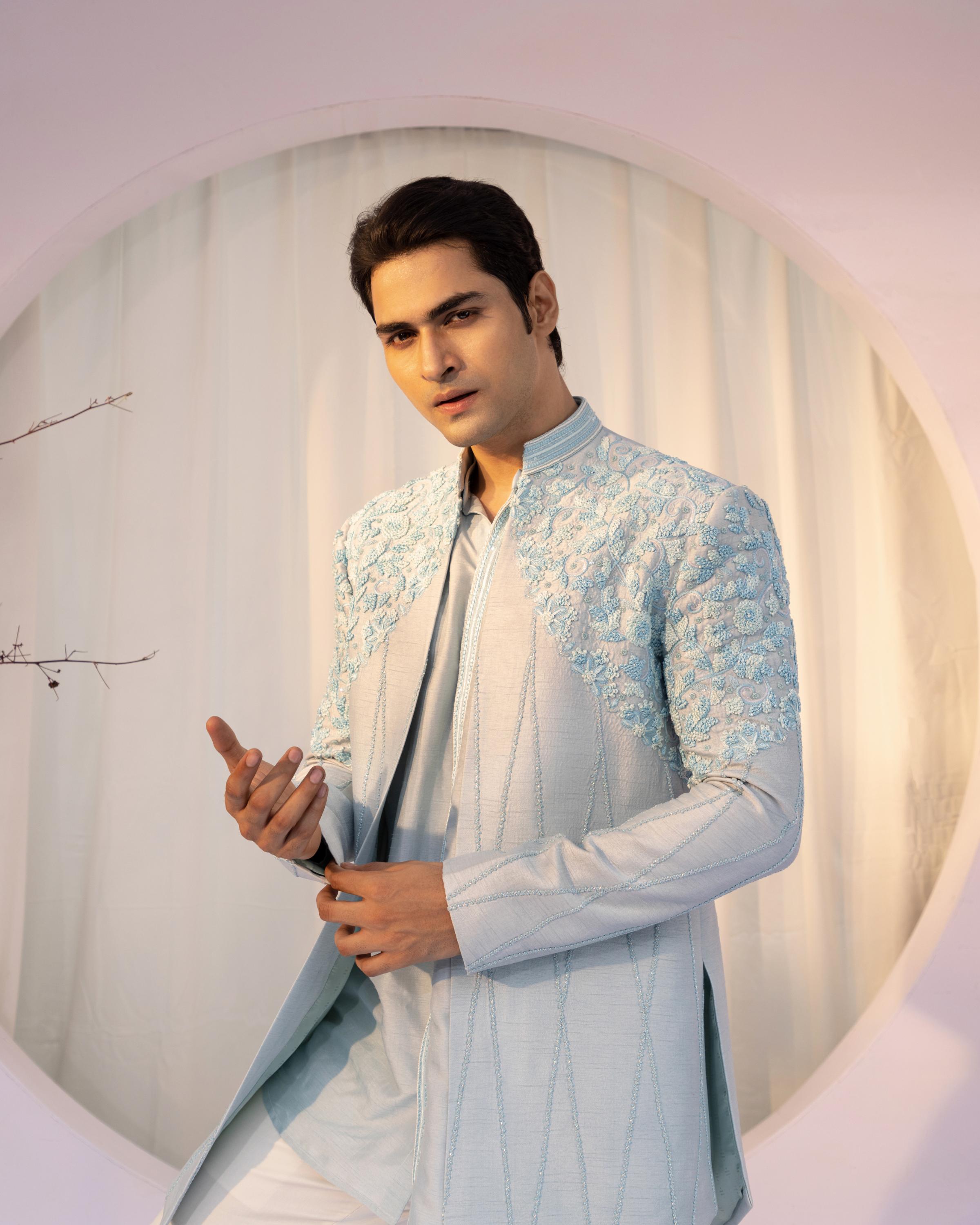 Azure Mist Open Jacket Set