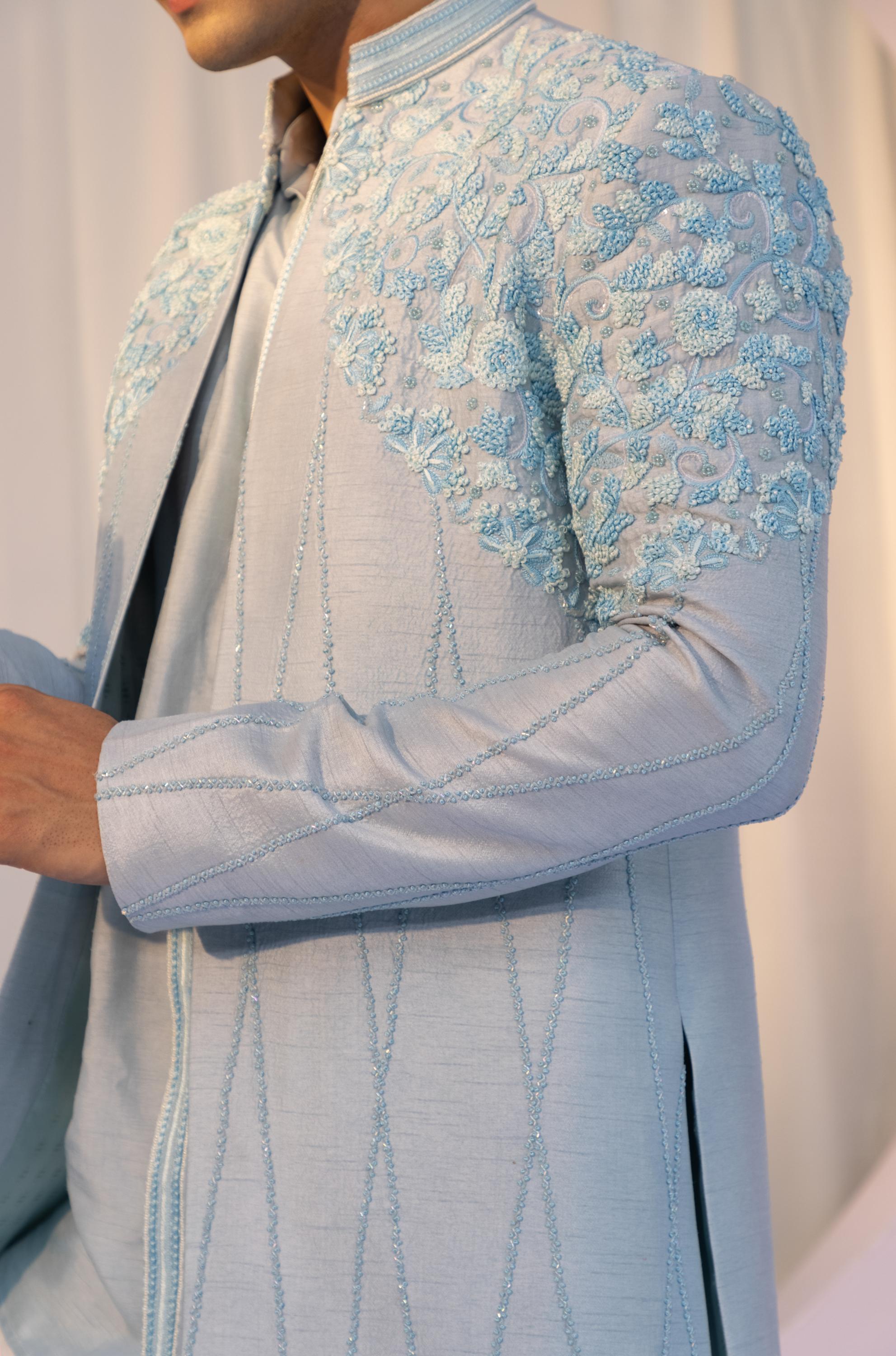 Azure Mist Open Jacket Set