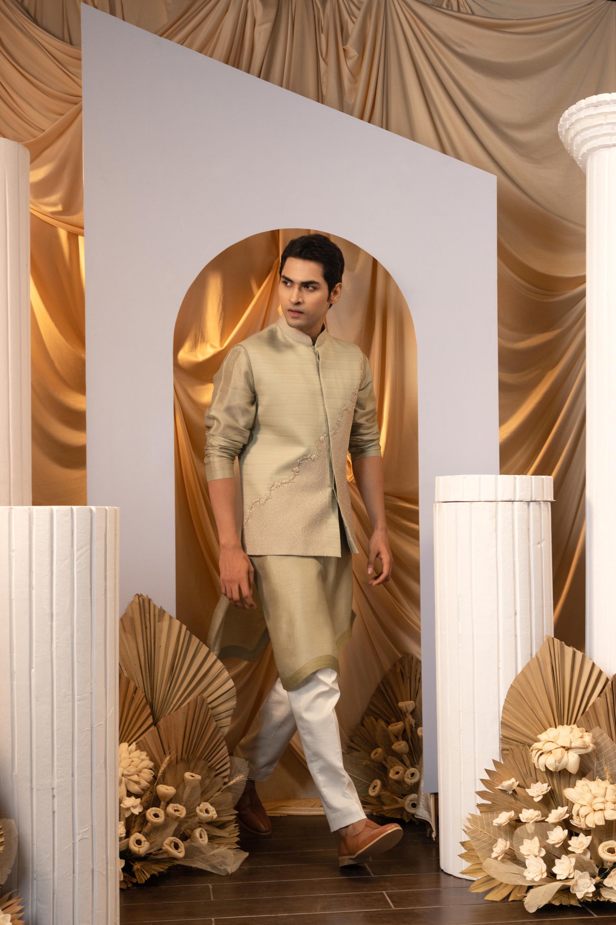 Verdant Veil Nehru Set