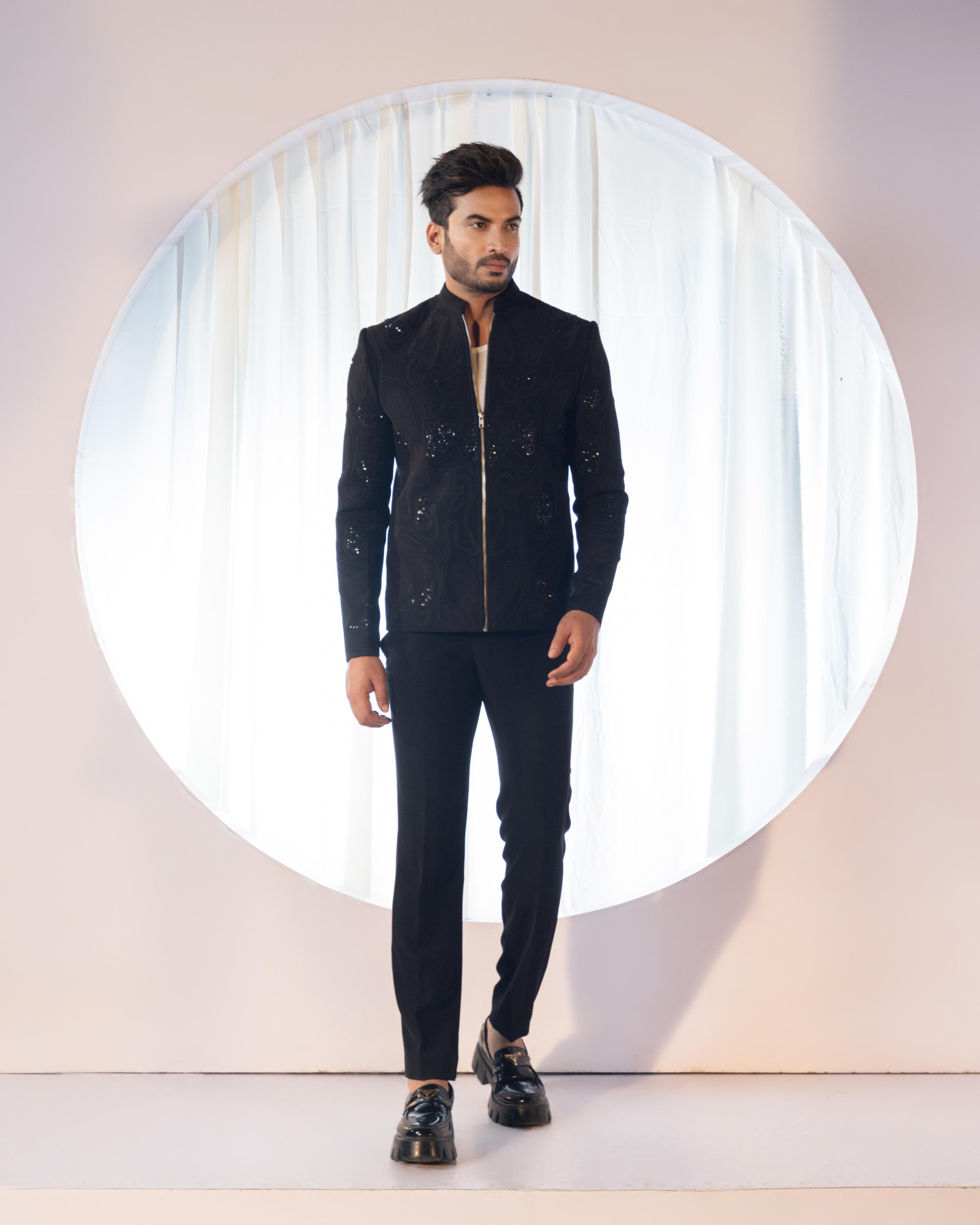 Noir Eclipse Jacket Set