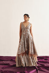 LONG ASYM SLEEVELESS SHERWANI