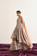 LONG ASYM SLEEVELESS SHERWANI