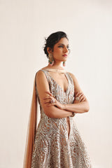LONG ASYM SLEEVELESS SHERWANI
