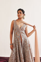 LONG ASYM SLEEVELESS SHERWANI