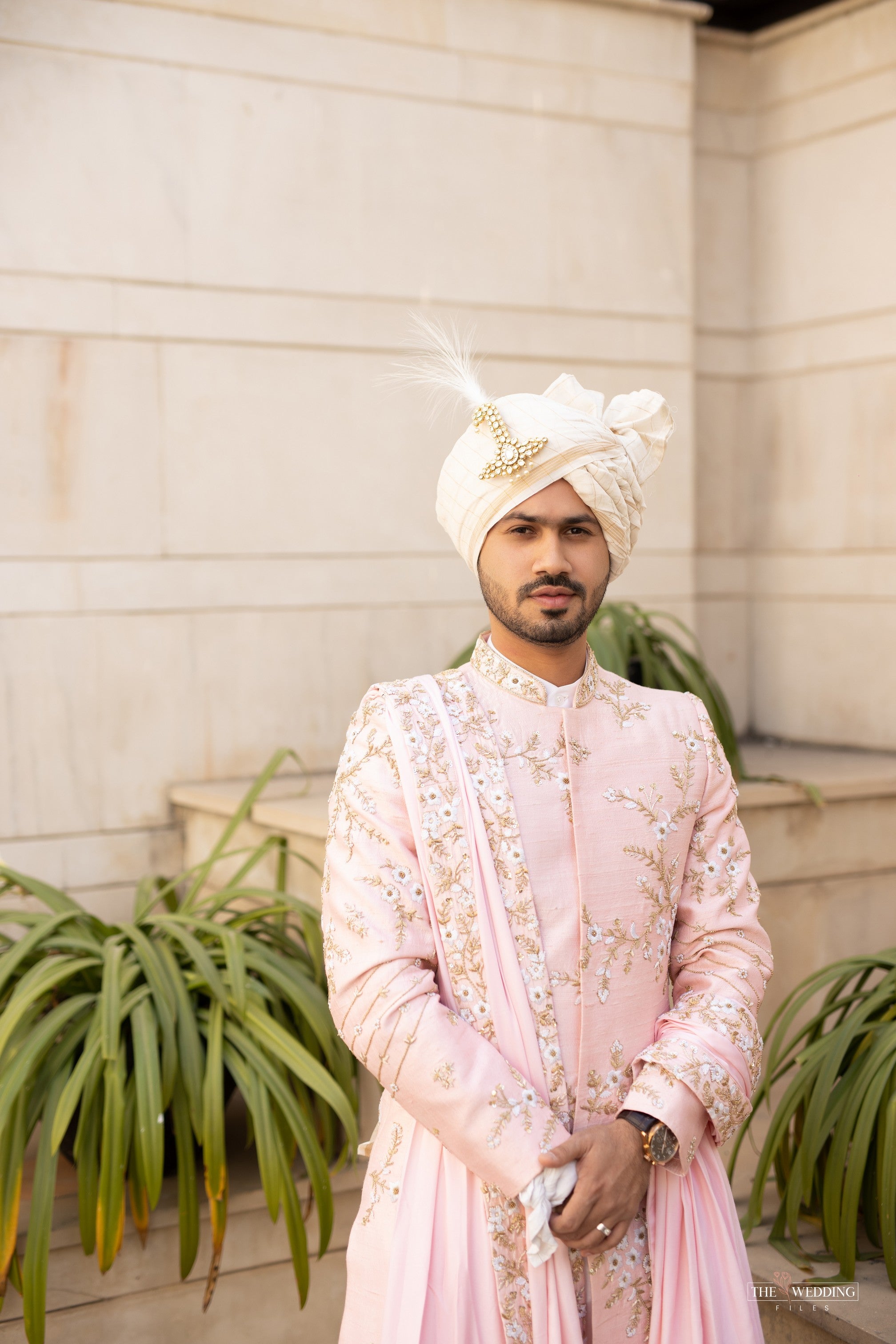Cherry blossom sherwani