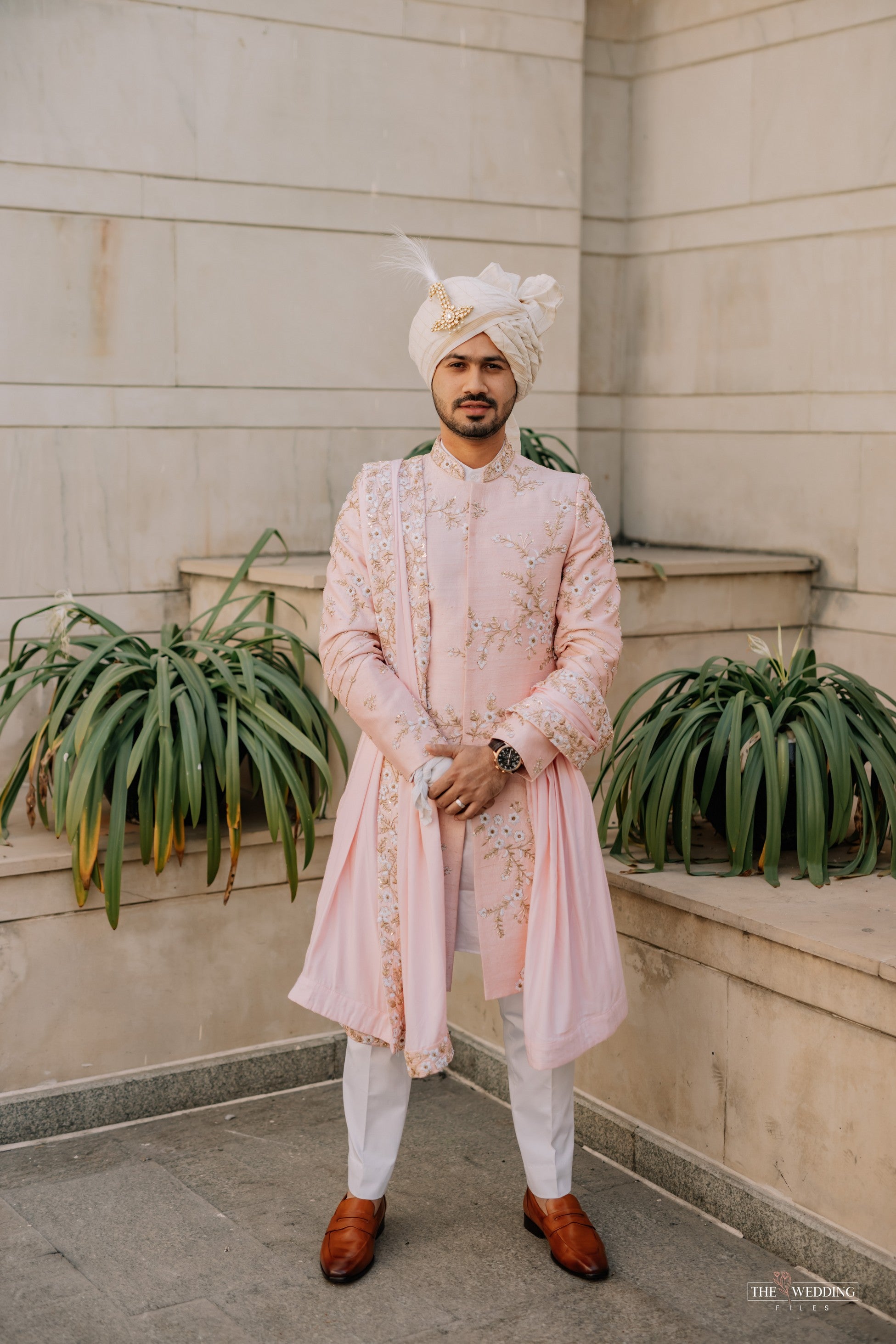 Cherry blossom sherwani