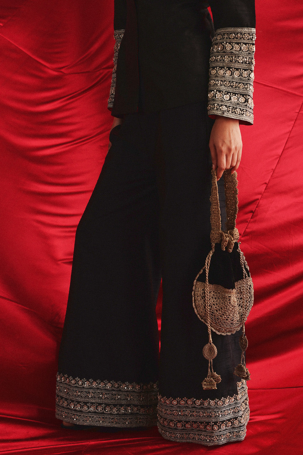 Marodiwork Crop Jacket with Palazzos