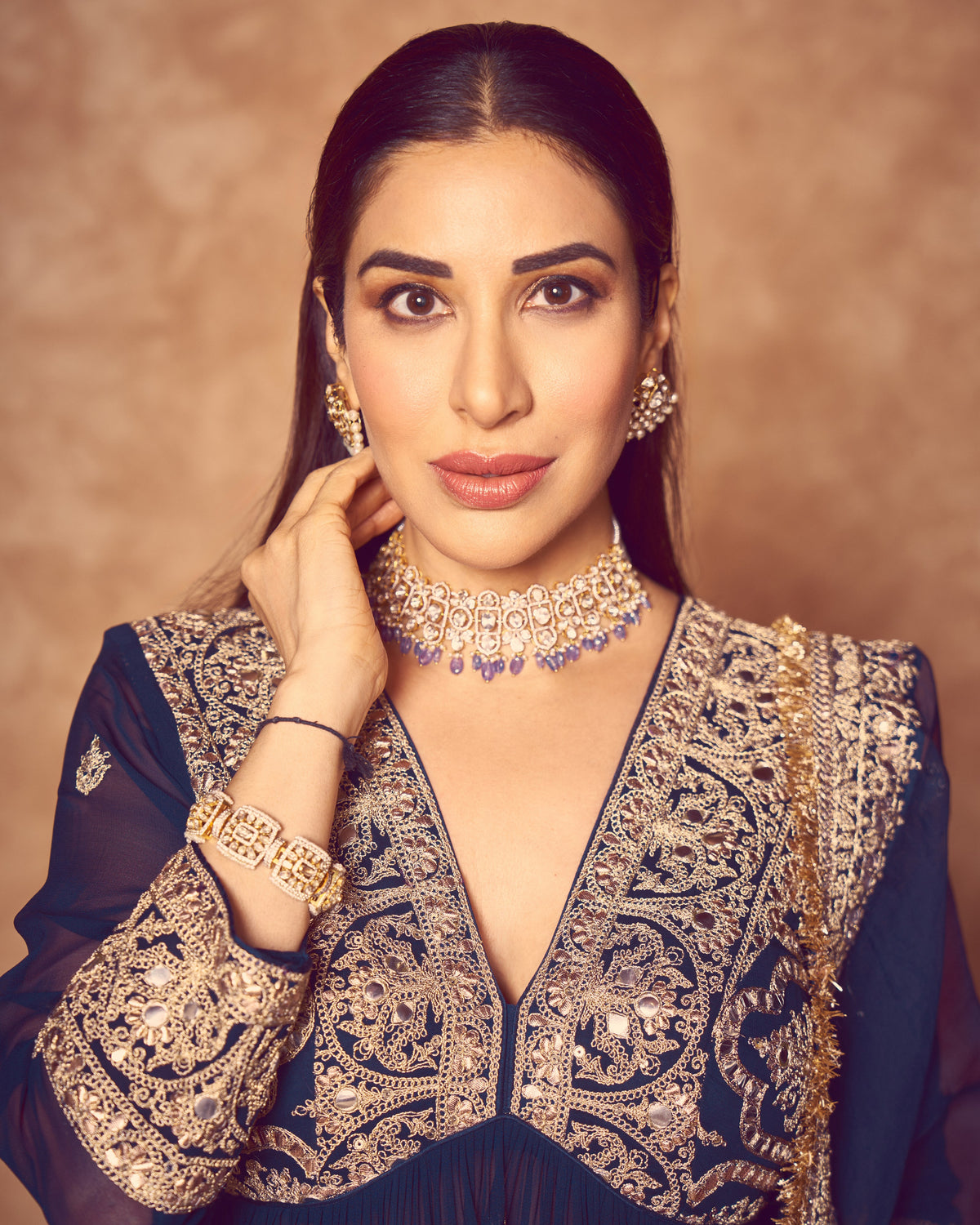 Sophie Choudry in Rukhsaar Peplum Set