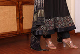 Black Embellished Anarkali With Pant And Dupatta