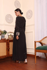 Black Assymetric Dress With Pants