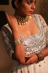 Nazakat White Anarkali