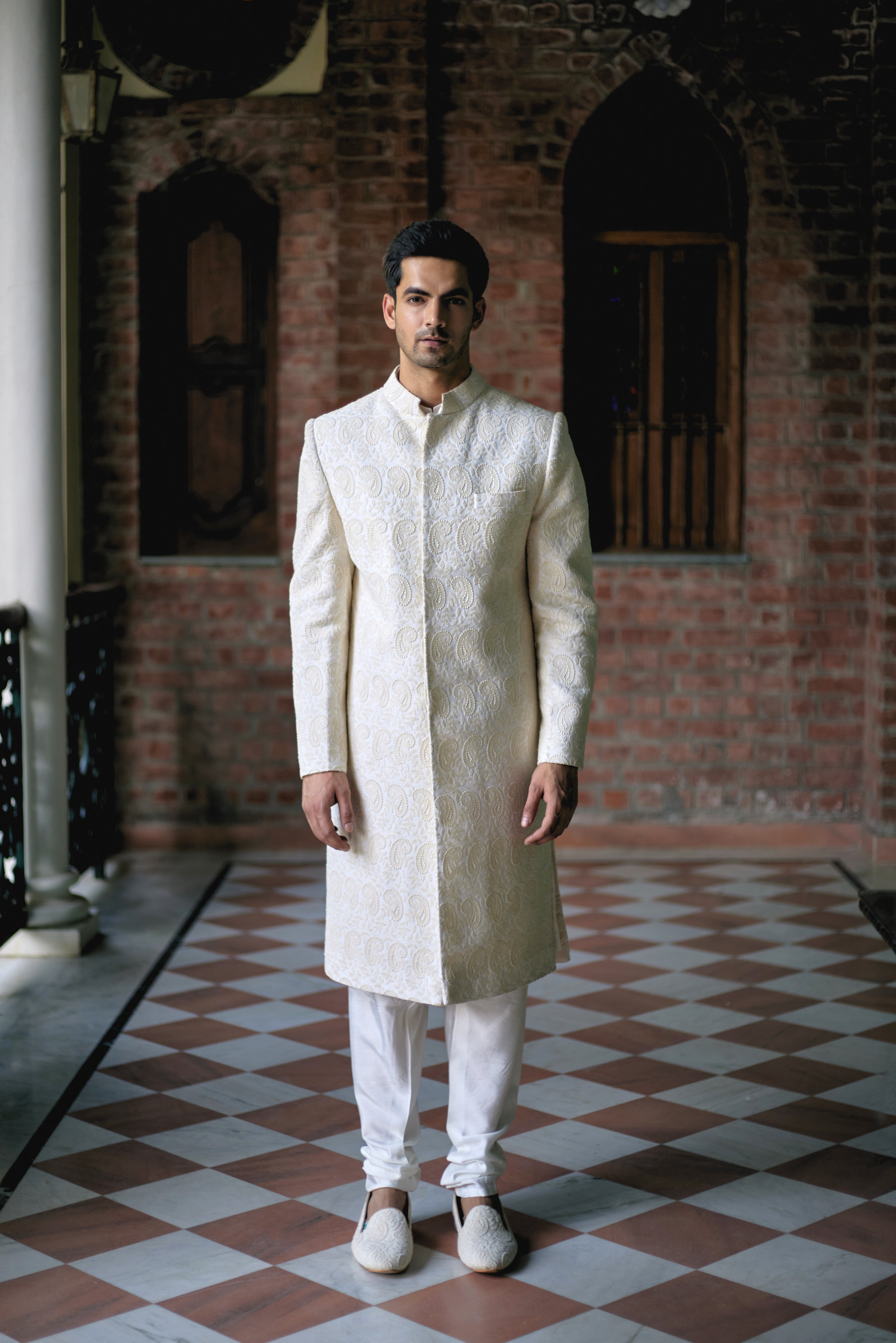 TURBAT SHERWANI (IVORY)