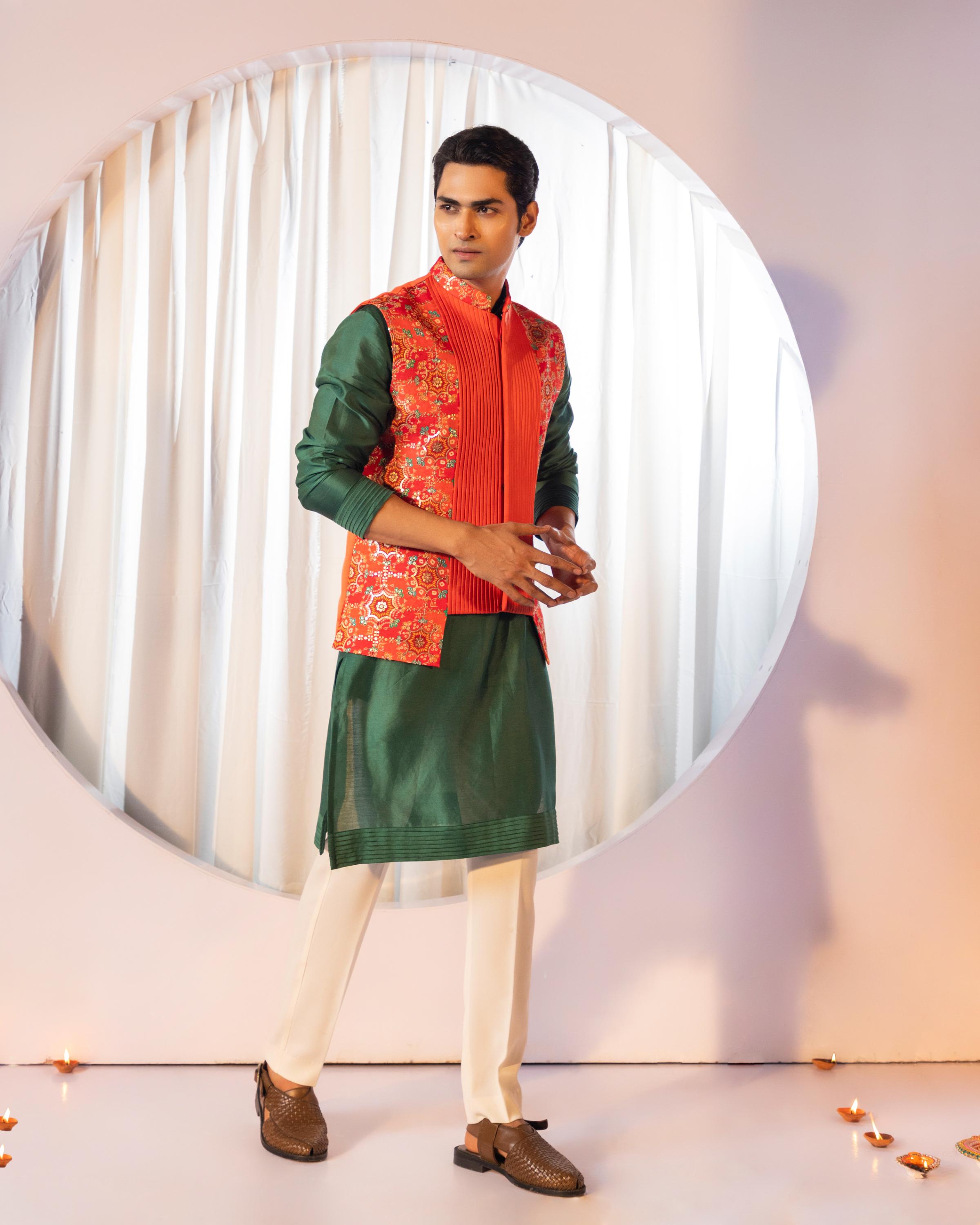 Tangerine Nehru Set