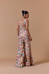 BEIGE PRINTED JUMPSUIT