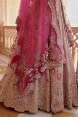 Tea Rose Embroidered Bridal Lehenga Set