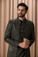 RANJHA INDO SET (OLIVE GREEN)