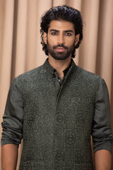 AMEERA BANDI SET (OLIVE GREEN)