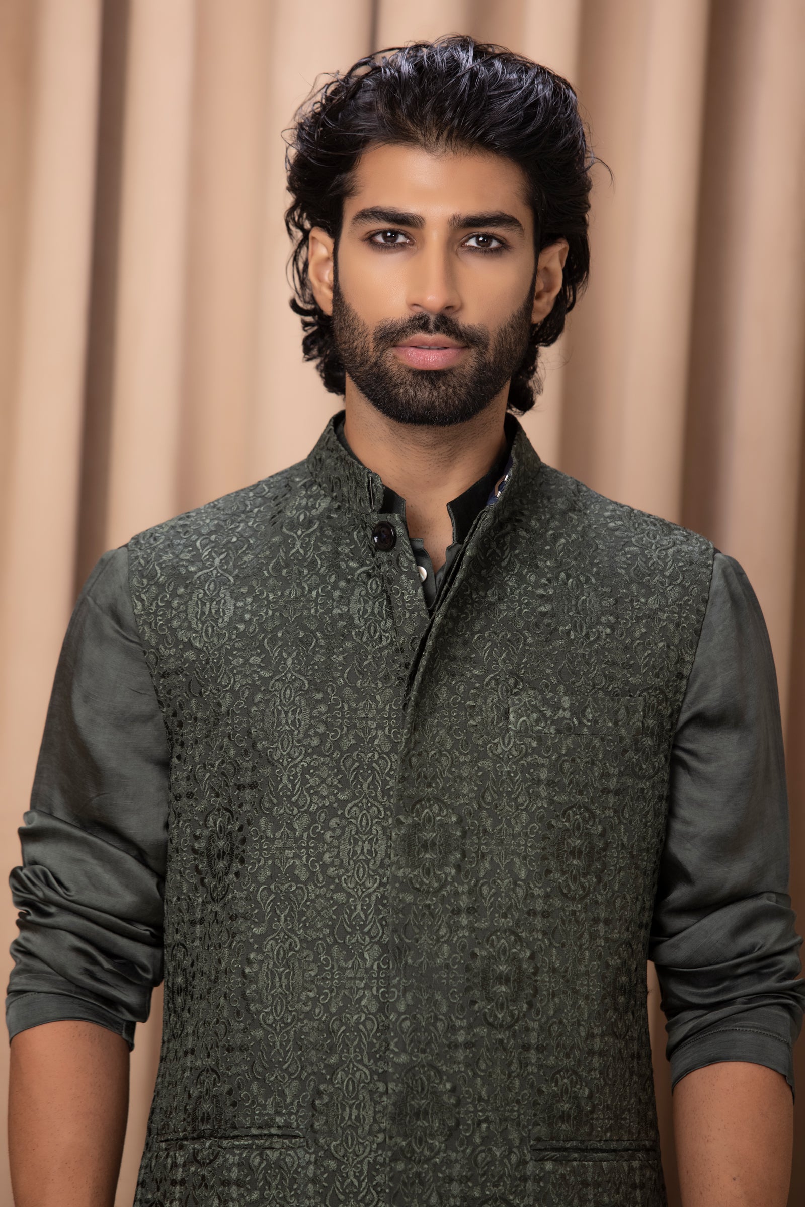 AMEERA BANDI SET (OLIVE GREEN)