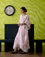 Ivory Floral Printed Kaftan