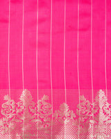 Rani Pink Pure Silk Banarasi Handloom Saree