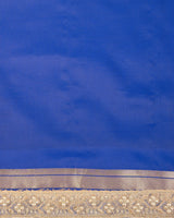 Blue Pure Katan Silk Brocade Banarasi Handloom Saree