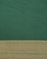 Bottle Green Pure Chiffon Banarasi Handloom Saree