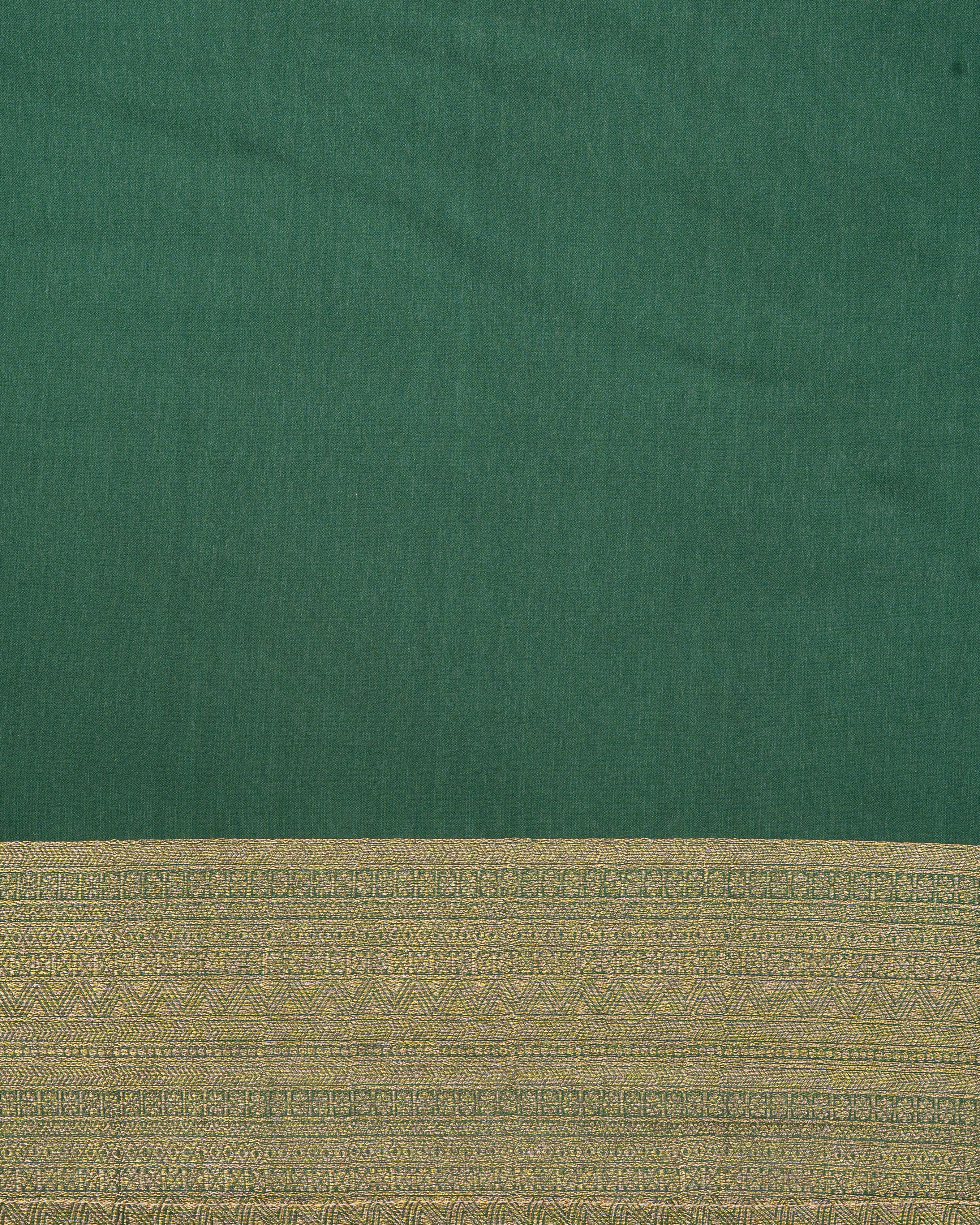 Bottle Green Pure Chiffon Banarasi Handloom Saree