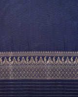 Navy Blue Pure Katan Silk Banarasi Handloom Saree