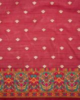 Red Pure Silk Banarasi Meenakari Handloom Saree