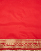 Red Pure Silk Brocade Banarasi Handloom Saree