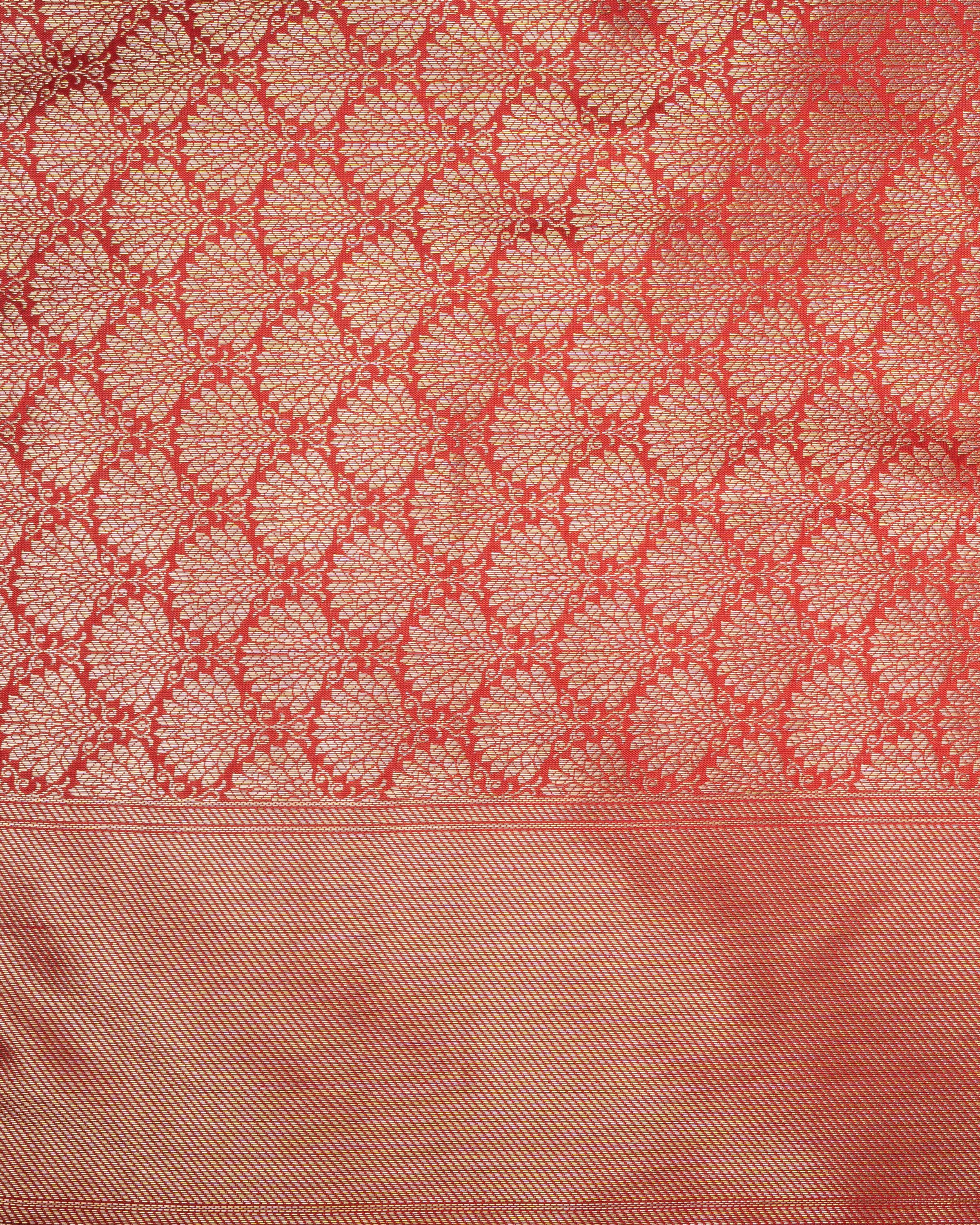 Red Pure Silk Banarasi Handloom Saree
