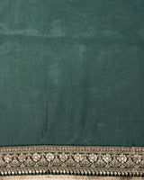 Teal Green Pure Katan Silk Banarasi Handloom Saree
