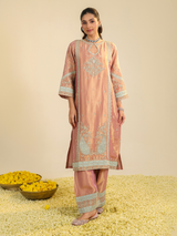 Pink Lamhe Tissue Kurta Set
