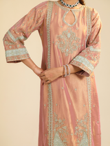 Pink Lamhe Tissue Kurta Set