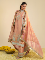 Pink Lamhe Tissue Kurta Set