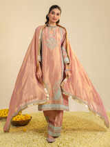 Pink Lamhe Tissue Kurta Set