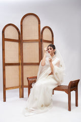 Shwet Saree Set
