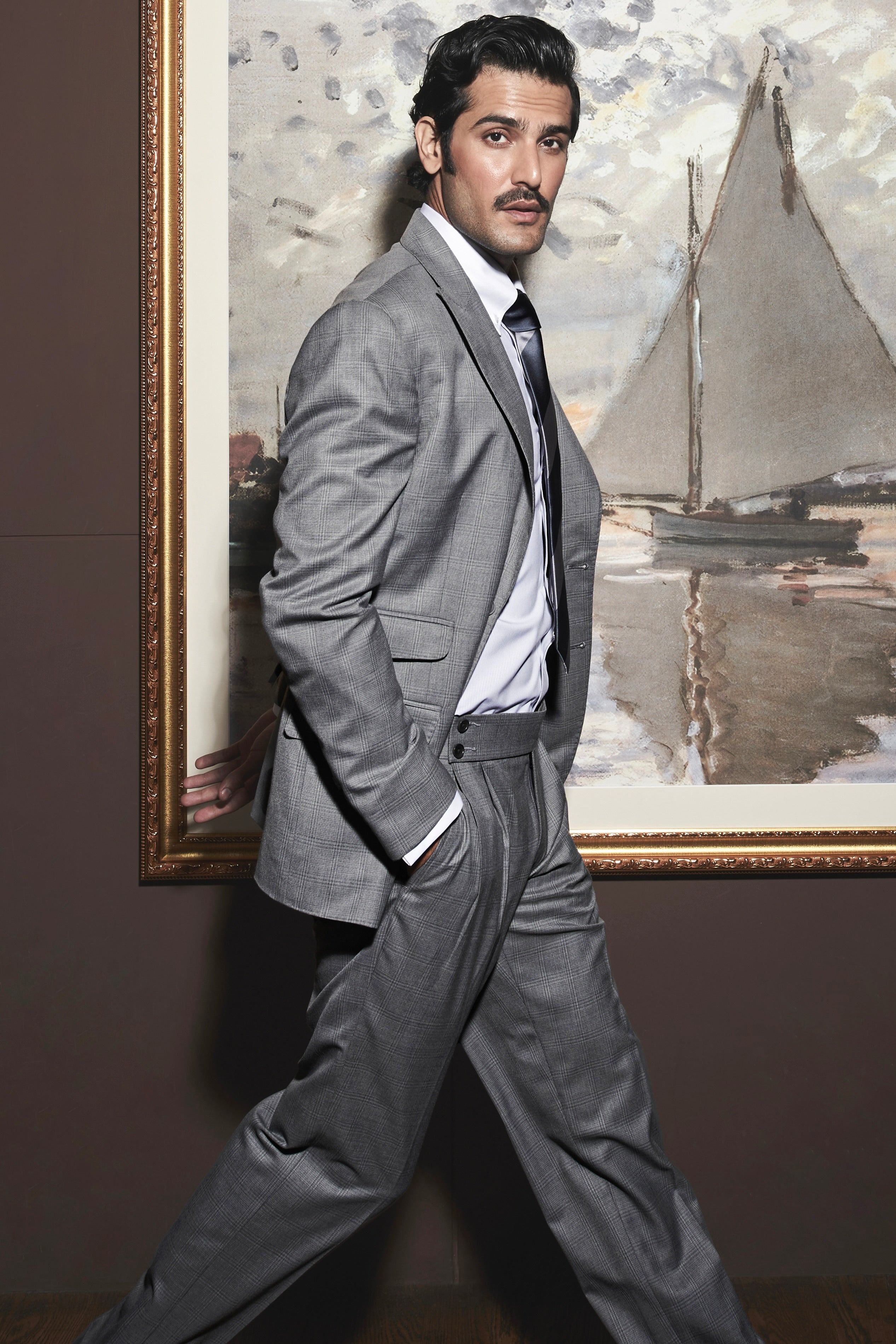 Steel Grey Glen Check Elegance Ensemble